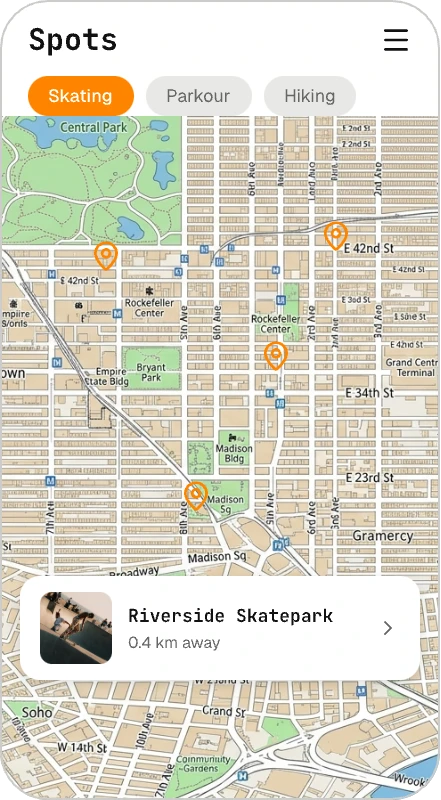 Map exploration screen