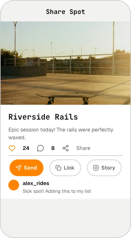 Share spot screen